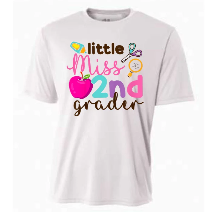 Little Miss 2nd Grade First Day Of Second Grade Cute Cooling Performance Crew T-Shirt