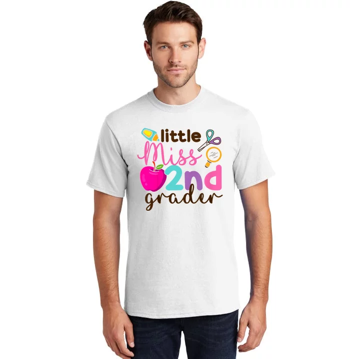 Little Miss 2nd Grade First Day Of Second Grade Cute Tall T-Shirt