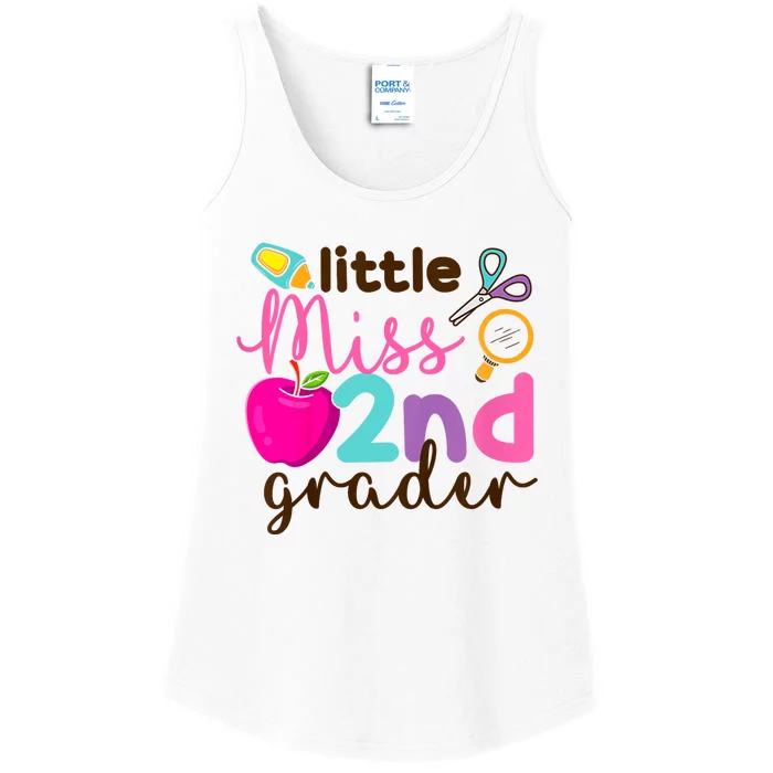 Little Miss 2nd Grade First Day Of Second Grade Cute Ladies Essential Tank