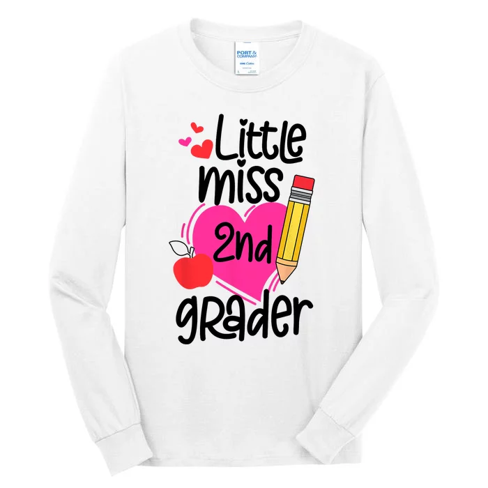 Little Miss 2nd Grader First Day Of Second Grade Girl Tall Long Sleeve T-Shirt