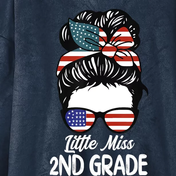 Little Miss 2nd Grade Back To School Daughter Hooded Wearable Blanket