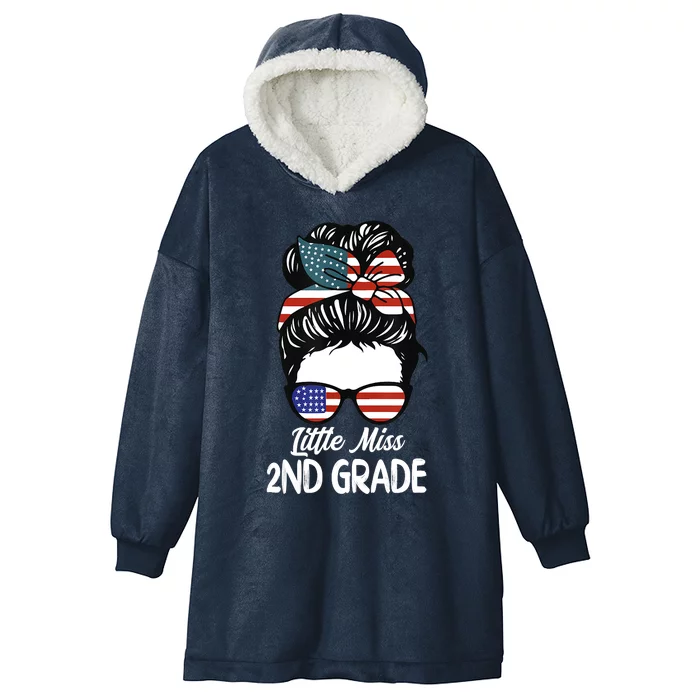 Little Miss 2nd Grade Back To School Daughter Hooded Wearable Blanket