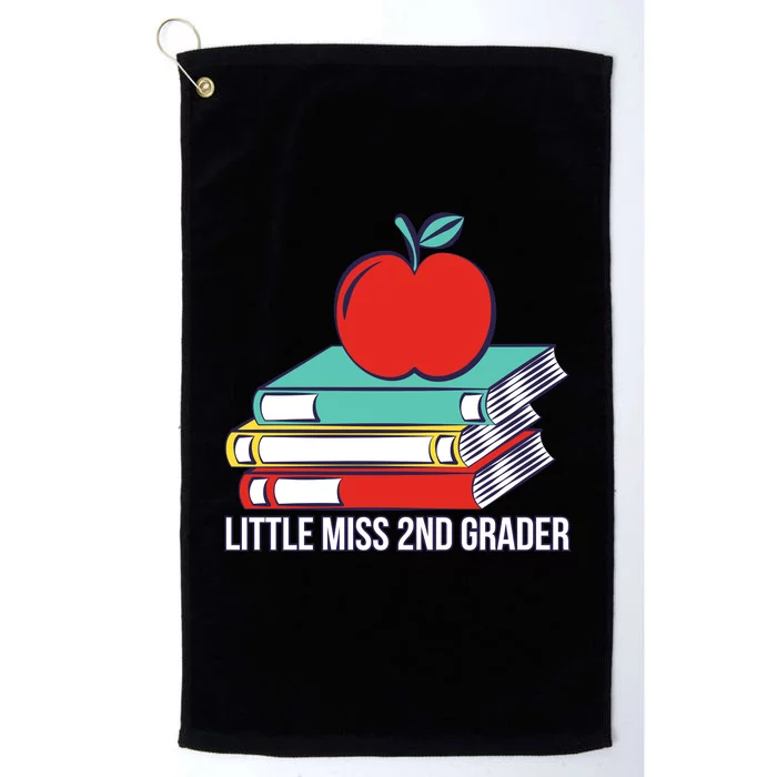 Little Miss 2nd Grader First Day Of Second Grade Platinum Collection Golf Towel