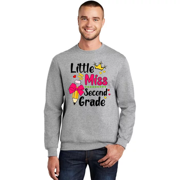 Little Miss 2Nd Grader First Day Of Hello Second Grade Cool Gift Sweatshirt