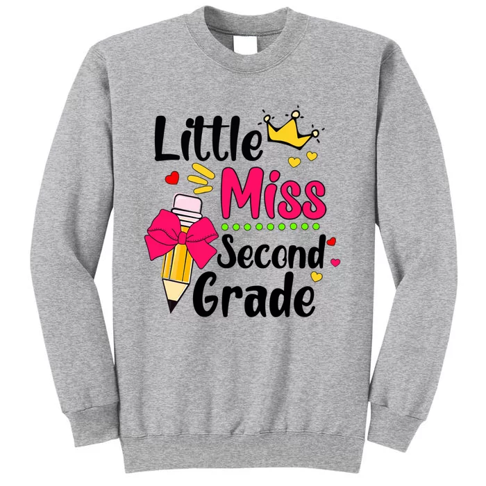 Little Miss 2Nd Grader First Day Of Hello Second Grade Cool Gift Sweatshirt