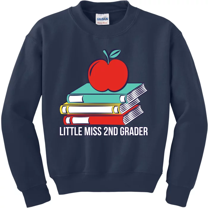 Little Miss 2nd Grader First Day Of Second Grade Kids Sweatshirt