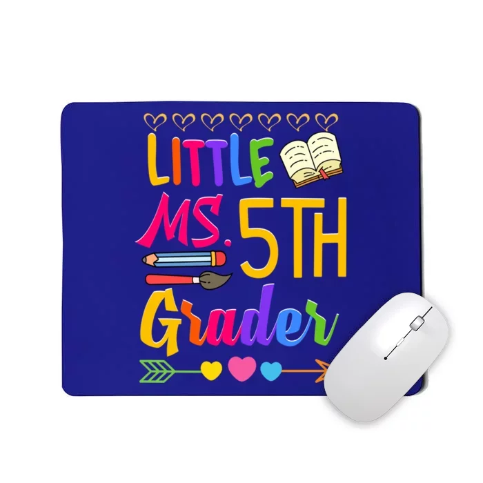 Little Miss 5Th Grader First Day Of Hello First Grade Funny Gift Mousepad