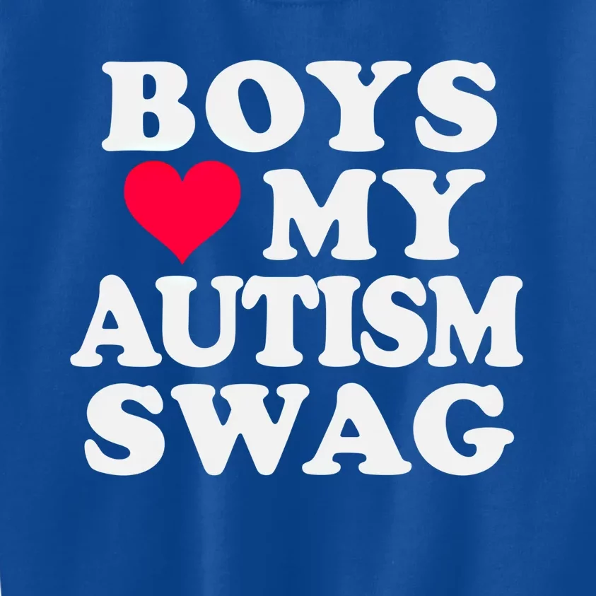 Love My Autism Swag Funny Autistic Awareness Idea Great Gift Kids Sweatshirt