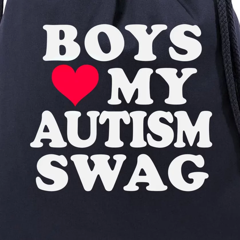 Love My Autism Swag Funny Autistic Awareness Idea Great Gift Drawstring Bag