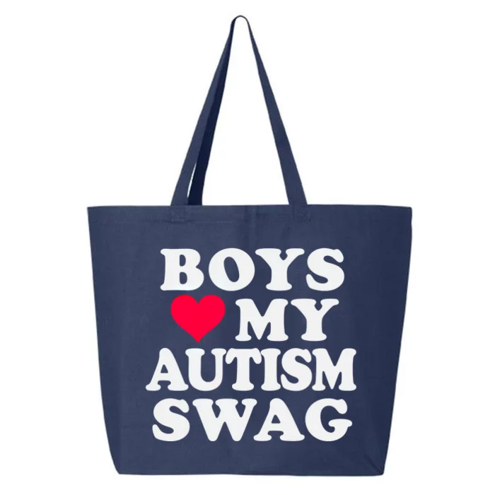 Love My Autism Swag Funny Autistic Awareness Idea Great Gift 25L Jumbo Tote