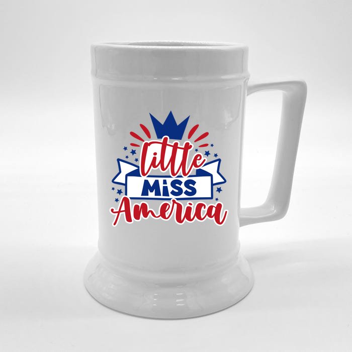 Little Miss America Illustration Novelty Graphic Designs Gift Front & Back Beer Stein