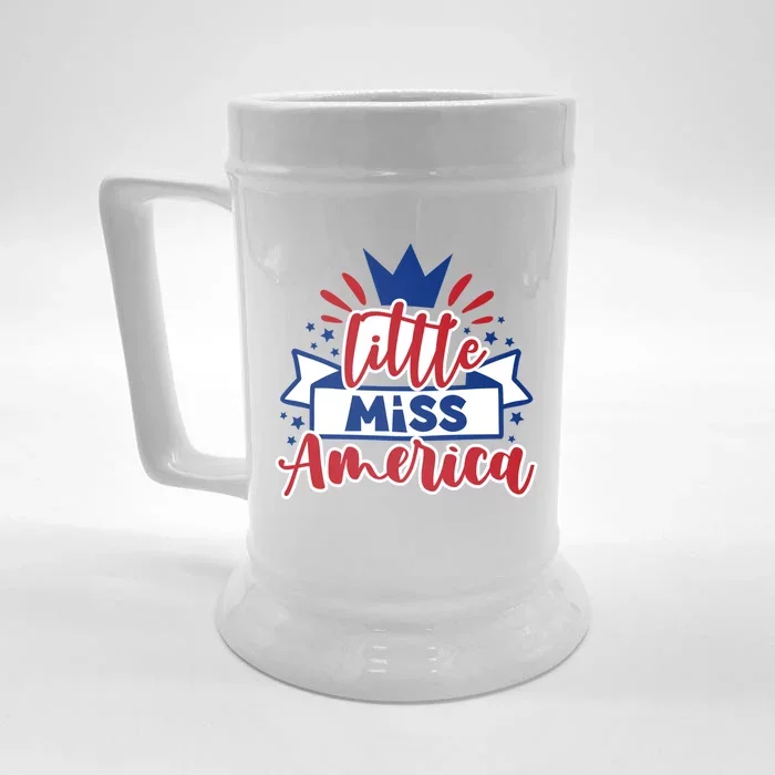 Little Miss America Illustration Novelty Graphic Designs Gift Front & Back Beer Stein