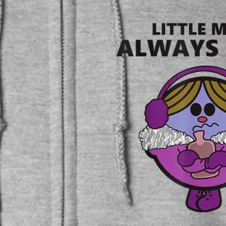 Little Miss Always Cold Funny Apparel Full Zip Hoodie