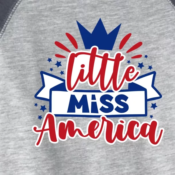 Little Miss America Illustration Novelty Graphic Designs Gift Toddler Fine Jersey T-Shirt