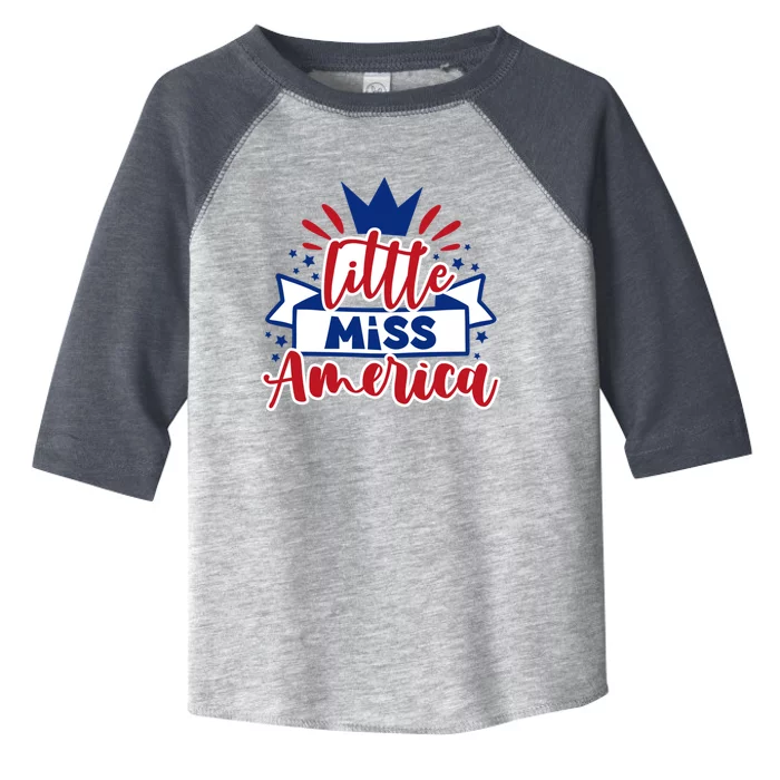 Little Miss America Illustration Novelty Graphic Designs Gift Toddler Fine Jersey T-Shirt