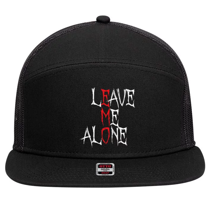 Leave Me Alone Emo Clothes Emocore Emo Music Fan Emo 7 Panel Mesh Trucker Snapback Hat