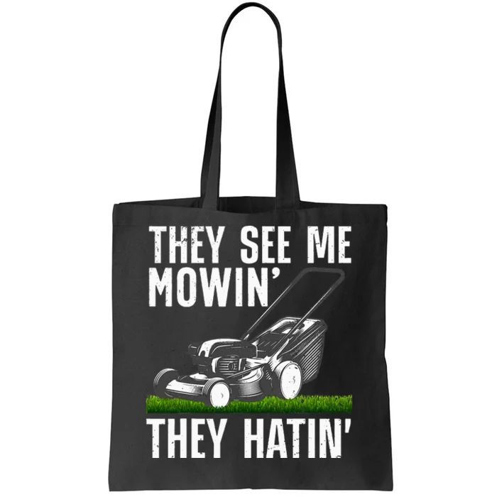 Lawn Mowing Art For Women Lawn Mower Gardener Tote Bag