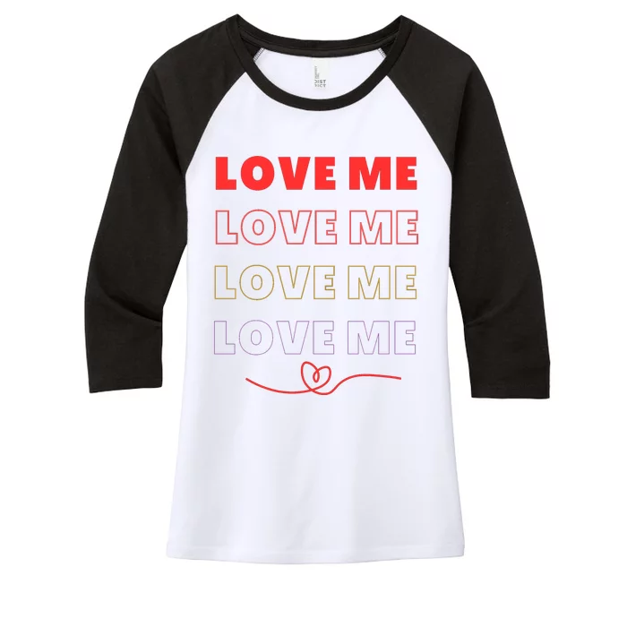 Love Me And You Women's Tri-Blend 3/4-Sleeve Raglan Shirt