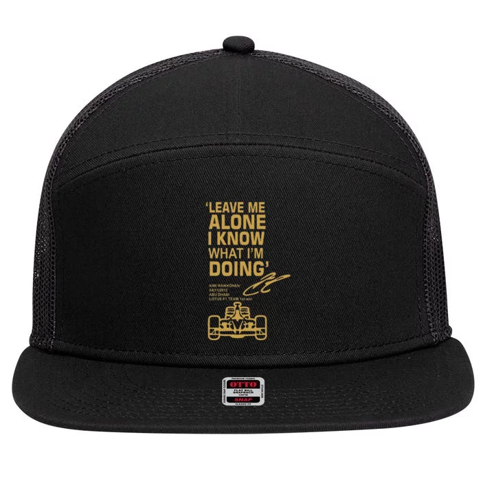 Leave Me Alone I Know What Im Doing Drummer 7 Panel Mesh Trucker Snapback Hat