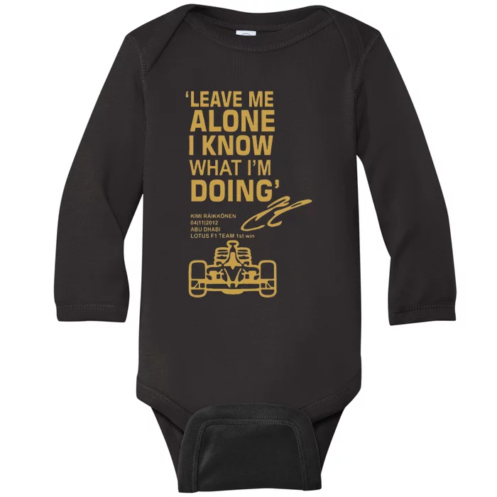 Leave Me Alone I Know What Im Doing Drummer Baby Long Sleeve Bodysuit