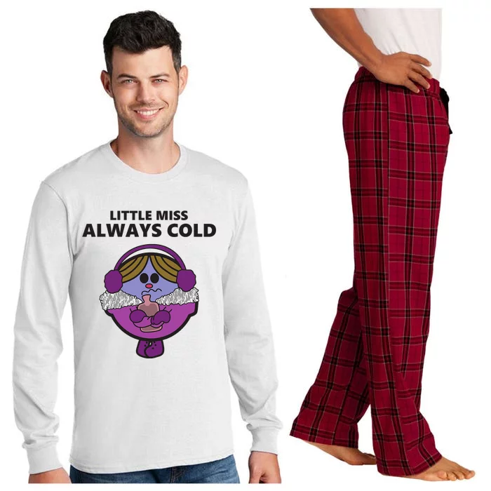 Little Miss Always Cold Funny Winter Trending Gift Idea Long Sleeve Pajama Set