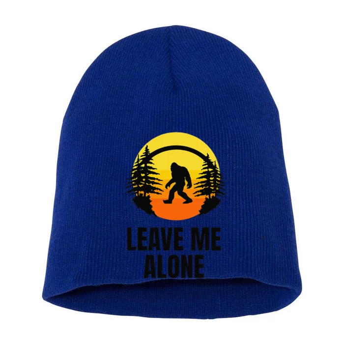 Leave Me Alone Bigfoot Halloween Short Acrylic Beanie