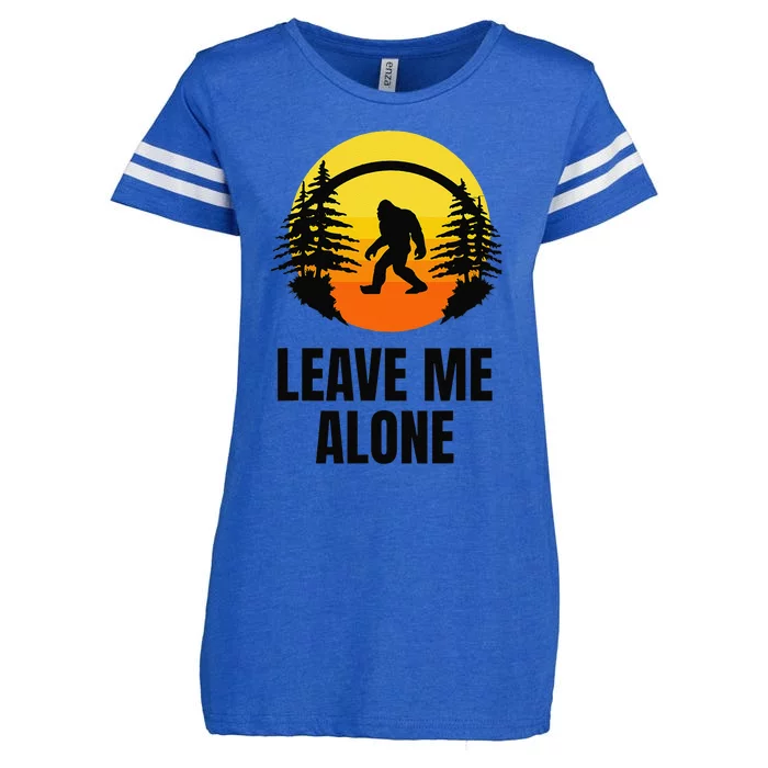 Leave Me Alone Bigfoot Halloween Enza Ladies Jersey Football T-Shirt