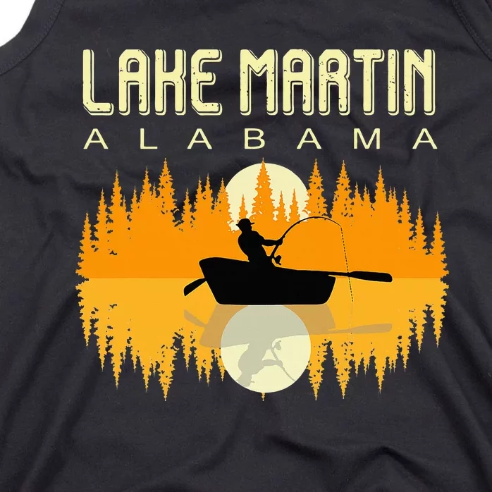 Lake Martin Alabama Usa Life And Fishing 80s Retro Gift Tank Top