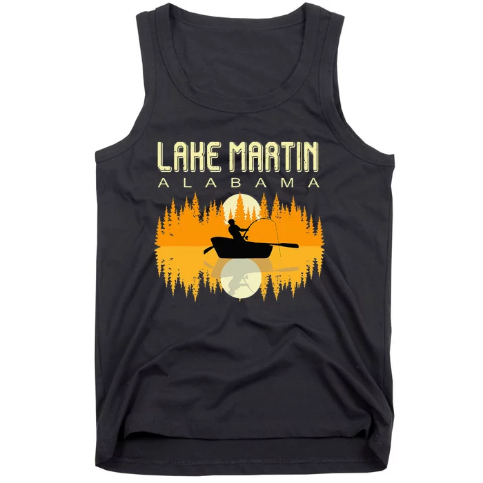 Lake Martin Alabama Usa Life And Fishing 80s Retro Gift Tank Top