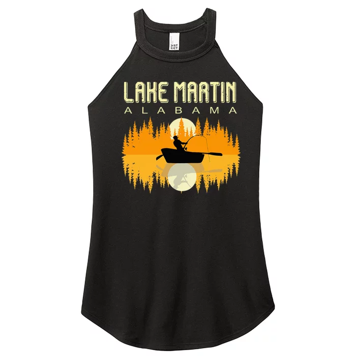 Lake Martin Alabama Usa Life And Fishing 80s Retro Gift Women’s Perfect Tri Rocker Tank