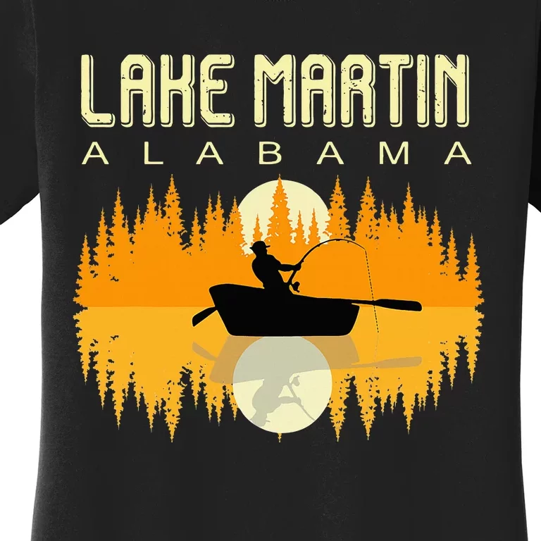 Lake Martin Alabama Usa Life And Fishing 80s Retro Gift Women's T-Shirt