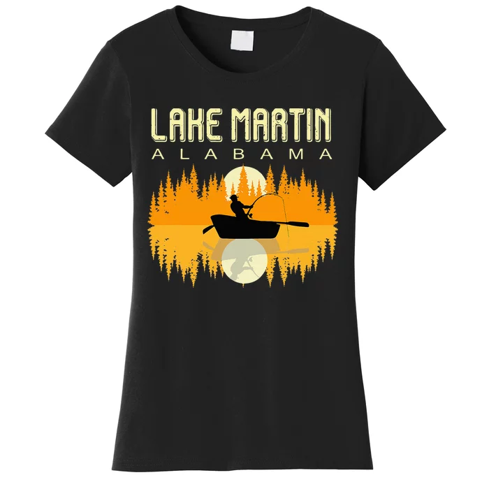 Lake Martin Alabama Usa Life And Fishing 80s Retro Gift Women's T-Shirt