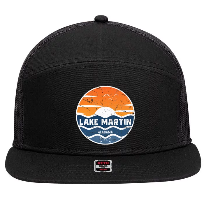 Lake Martin Alabama Lake Martin 7 Panel Mesh Trucker Snapback Hat