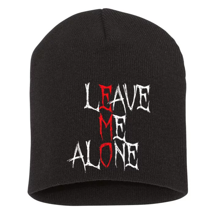 Leave Me Alone Emo Clothes Emocore Emo Music Fan Emo Short Acrylic Beanie