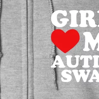 Love My Autism Swag Funny Autistic Gifts Awareness Full Zip Hoodie