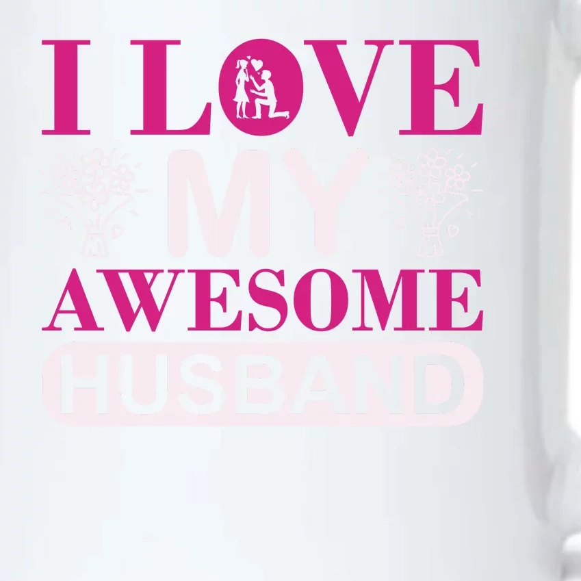 Love My Awesome Husband Black Color Changing Mug