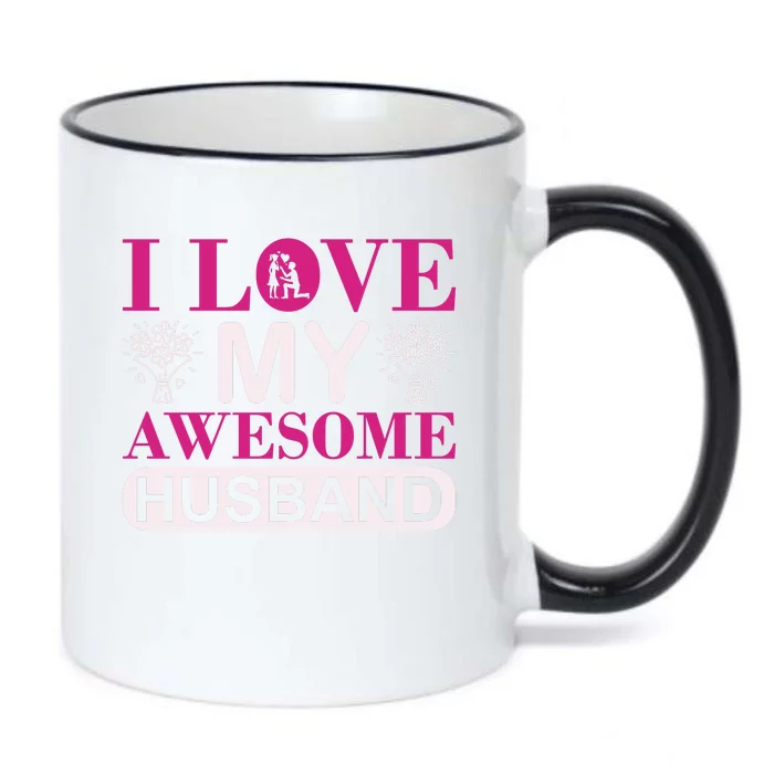 Love My Awesome Husband Black Color Changing Mug