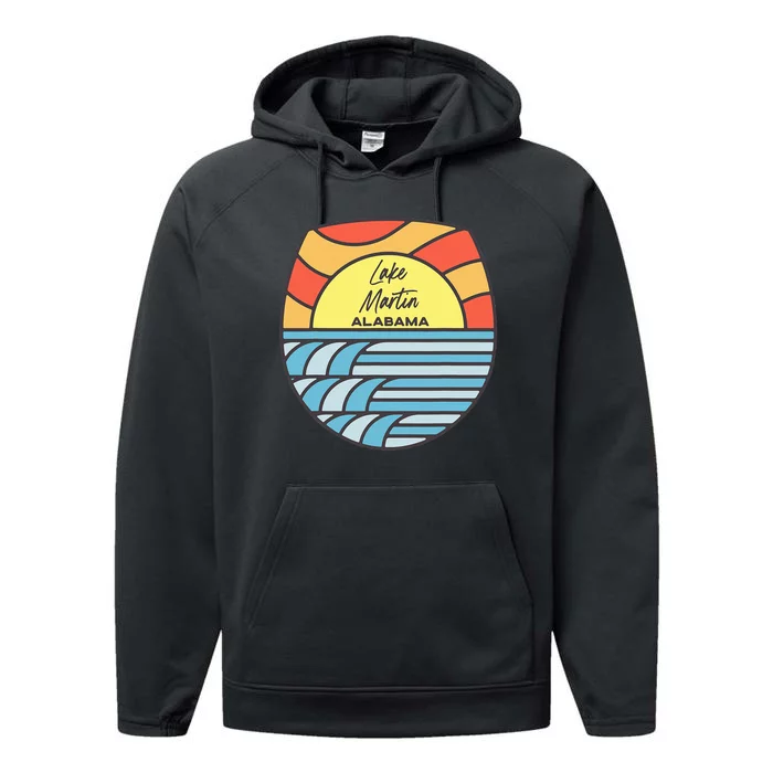 Lake Martin Alabama Al Sunset Souvenir Performance Fleece Hoodie