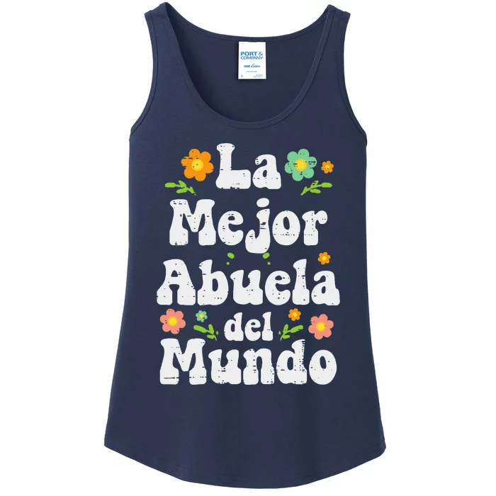 La Mejor Abuela Del Mundo Mothers Day Spanish Grandma Nana Ladies Essential Tank