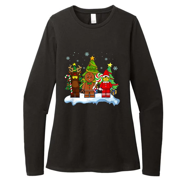 Lego Man Around The Christmas Kids Toddler Family Matching Womens CVC Long Sleeve Shirt