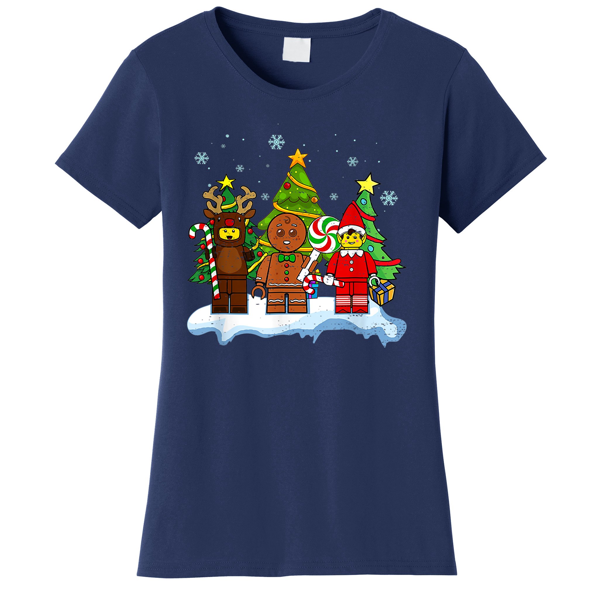 Women\'s | The Kids Lego TeeShirtPalace Around Matching Christmas T-Shirt Man Family Toddler