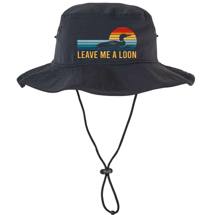 Leave Me A Loon Bird Watcher Gift Vintage Retro Sunset Legacy Cool Fit Booney Bucket Hat