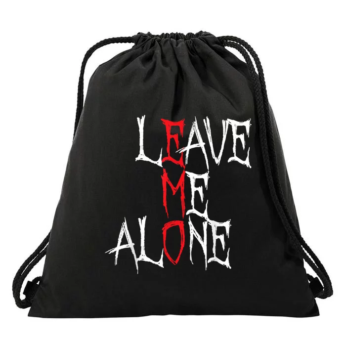 Leave Me Alone Emo Clothes Emocore Emo Music Fan Emo Drawstring Bag