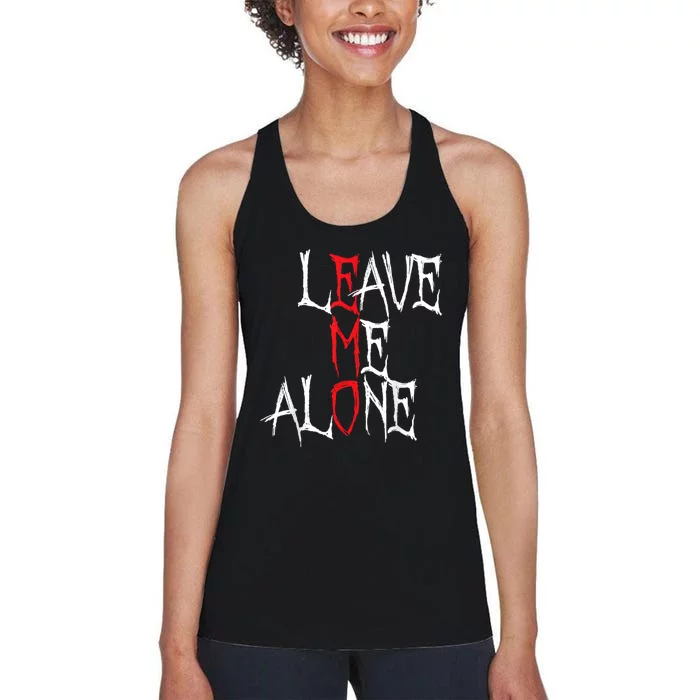 Leave Me Alone Emo Clothes Emocore Emo Music Fan Emo Women's Racerback Tank