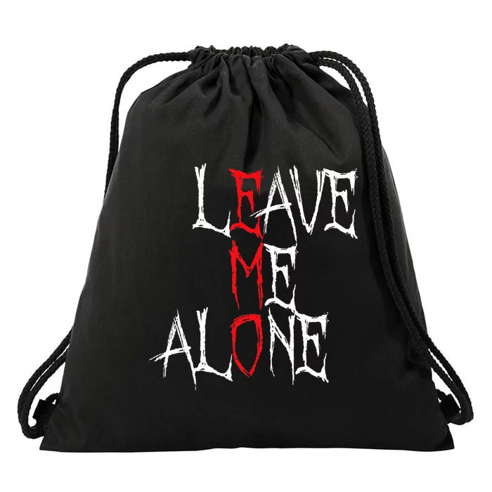 Leave Me Alone Emo Clothes Emocore Emo Music Fan Emo Drawstring Bag