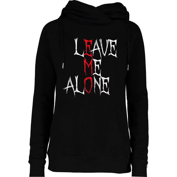 Leave Me Alone Emo Clothes Emocore Emo Music Fan Emo Womens Funnel Neck Pullover Hood