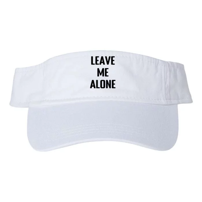 Leave Me Alone White Valucap Bio-Washed Visor