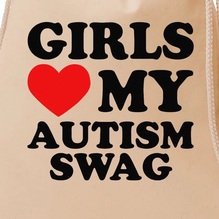 Love My Autism Swag Funny Autistic Gifts Awareness Drawstring Bag