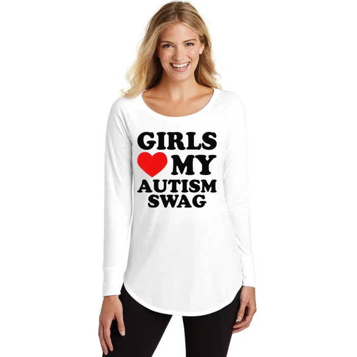 Love My Autism Swag Funny Autistic Gifts Awareness Women's Perfect Tri Tunic Long Sleeve Shirt