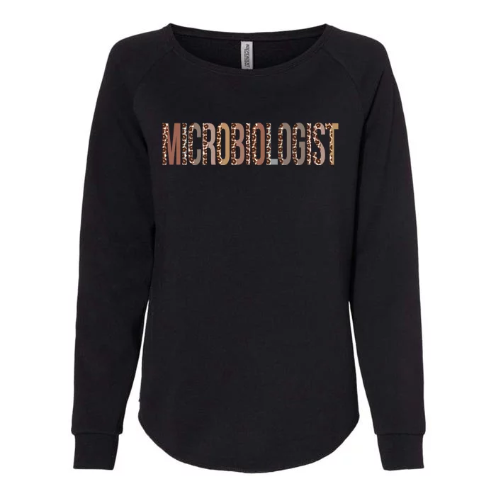 Leopard Microbiologist Appreciation Healthcare Workers Funny Gift Womens California Wash Sweatshirt